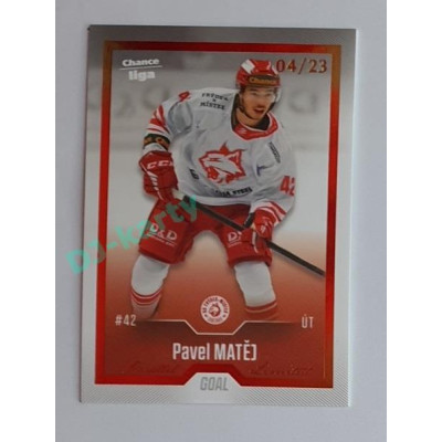 2022/23 Goal Cards Chance Liga 2. série #341 Pavel Matěj Gold 04/23