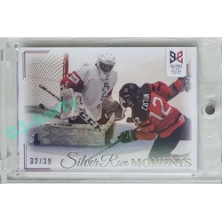 2023/24 Legendary Cards Hlinka Gretzky Cup Young Lions #SRM-49 Milota čelil 43 střelám soupeře Silver Run Moments Rainbow xx/39