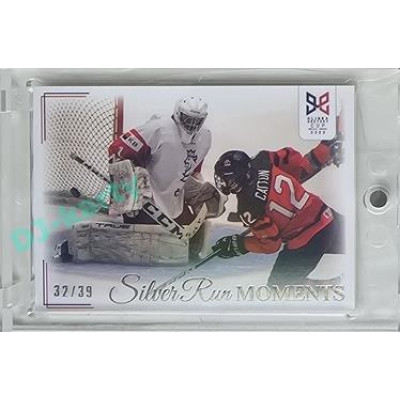 2023/24 Legendary Cards Hlinka Gretzky Cup Young Lions #SRM-49 Milota čelil 43 střelám soupeře Silver Run Moments Rainbow xx/39