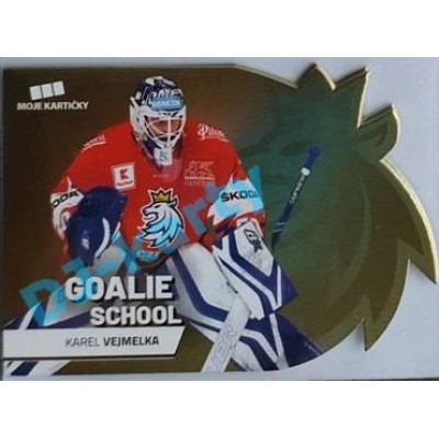 2020 MK reprezentace Karel Vejmelka #7 Goalie School Die-cut Gold Retail