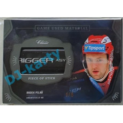 2020/21 OFS 2. série Radek Pilař #GUM-RPI 1/5 Game Used Material Black Cut