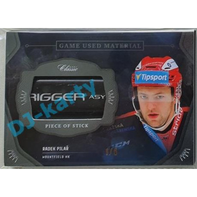 2020/21 OFS 2. série Radek Pilař #GUM-RPI 1/5 Game Used Material Black Cut