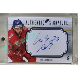 2023/24 LC Expectations Road to Prague #AS-29 Lukáš Sedlák Authentic Signature Blue 3/5