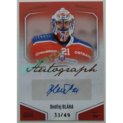2022/23 Goal Cards Chance Liga 1. série #A-67 Ondřej Bláha Autograph 33/49
