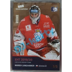 2020 MK reprezentace Marek Langhamer #19 1/5 Gold Czech Expo
