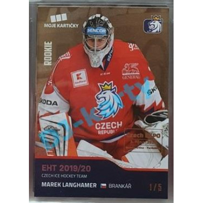 2020 MK reprezentace Marek Langhamer #19 1/5 Gold Czech Expo