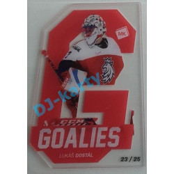 2021 MK reprezentace Lukáš Dostál #G5 05/25 Goalies Red Die-cut
