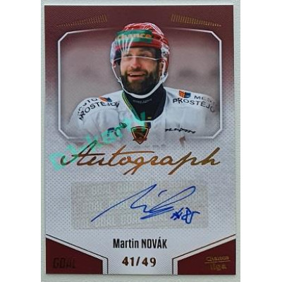 2022/23 Goal Cards Chance Liga 2. série #107 Martin Novák Autograph xx/49