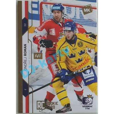 2021 MK reprezentace Ondřej Roman RC EHT #33 1/1 Gold