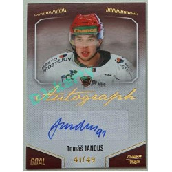2022/23 Goal Cards Chance Liga 2. série #108 Tomáš Jandus Autograph xx/49