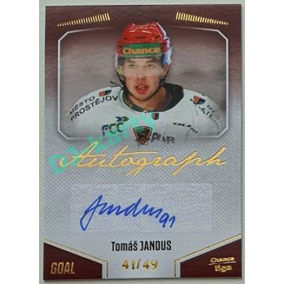 2022/23 Goal Cards Chance Liga 2. série #108 Tomáš Jandus Autograph xx/49