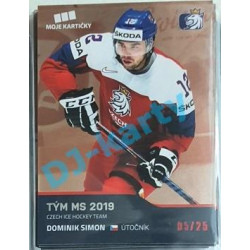 2020 MK reprezentace Dominik Simon Tým MS 2019 #57 05/25 Red
