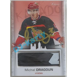 2017 OFS Mountfield Cup Michal Dragoun #20 2/4 Game Used Stick Gold Signature