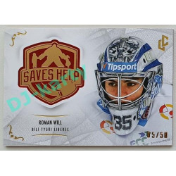 2021/22 Legendary Cards SAVES HELP MEMORABILIA SERIES #SH-040 Roman Will Red xx/50