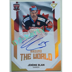 2021/22 Sportzoo TIPSPORT ELH 2. série #AWS-02 Jérémie Blain Around The World Auto 39/90