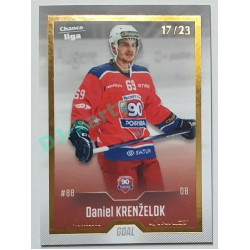 2022/23 Goal Cards Chance Liga 1. série #163 Daniel Krenželok Gold 17/23