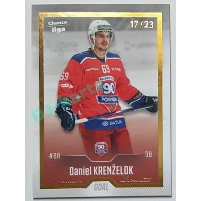 2022/23 Goal Cards Chance Liga 1. série #163 Daniel Krenželok Gold 17/23