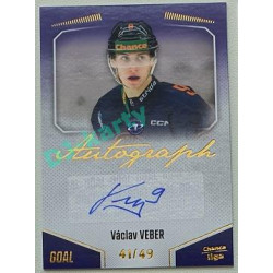 2022/23 Goal Cards Chance Liga 2. série #109 Václav Veber Autograph xx/49