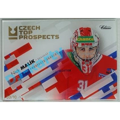 2020/21 OFS 2. série Nick Malík #CTP-1 03/10 Czech Top Prospects Plexiglass