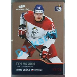 2020 MK reprezentace Jakub Vrána Tým MS 2019 #58 03/25 Red