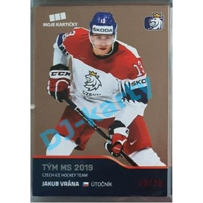 2020 MK reprezentace Jakub Vrána Tým MS 2019 #58 03/25 Red