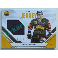 2021/22 Sportzoo TIPSPORT ELH 2. série #JS-PZ Patrik Zdráhal Game Jersey 37/75