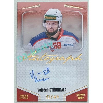 2022/23 Goal Cards Chance Liga 1. série #A-70 Vojtěch Střondala Autograph 32/49