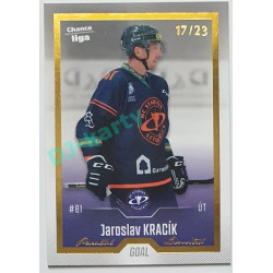 2022/23 Goal Cards Chance Liga 1. série #070 Jaroslav Kracík Gold 17/23