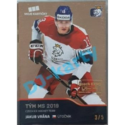 2020 MK reprezentace Jakub Vrána #58 3/5 Red Czech Expo