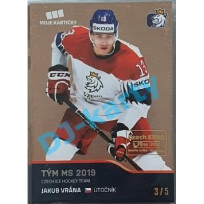 2020 MK reprezentace Jakub Vrána #58 3/5 Red Czech Expo