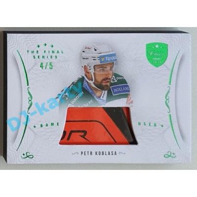 2021/22 OFS The Final Series Petr Koblasa #STI-KOT 4/5 Game Used Stick Emerald