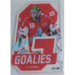 2021 MK reprezentace Jan Růžička #G10 11/25 Goalies Red Die-cut