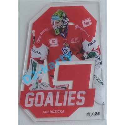 2021 MK reprezentace Jan Růžička #G10 11/25 Goalies Red Die-cut