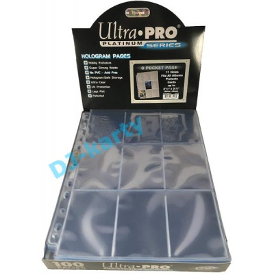 Ultra Pro - folie A4 na 9 karet PLATINUM 100 ks (11 dírek)