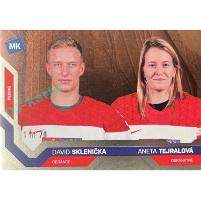 2021/22 MK reprezentace #085 D. Sklenička / A. Tejralová ZOH Bronze 1 of 70