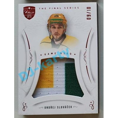2021/22 OFS The Final Series Ondřej Slováček #JER-OS 09/10 Game Used Jersey Red