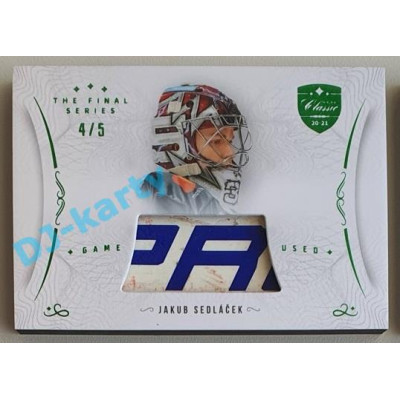 2021/22 OFS The Final Series Jakub Sedláček #STI-SEJ 4/5 Game Used Stick Emerald