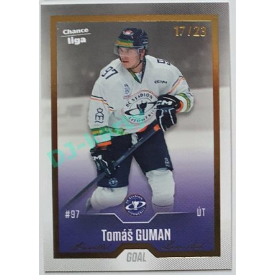 2022/23 Goal Cards Chance Liga 1. série #072 Tomáš Guman Gold 04/23