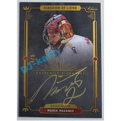 2021 OFS Kingdom of Lions Marek Mazanec #A02 4/5 Authentic Signature GOLD