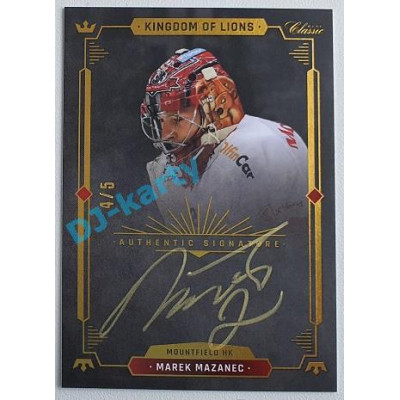 2021 OFS Kingdom of Lions Marek Mazanec #A02 4/5 Authentic Signature GOLD
