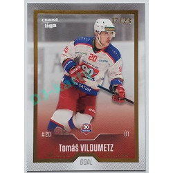 2022/23 Goal Cards Chance Liga 1. série #167 Tomáš Vildumetz Gold 17/23
