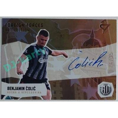 2022/23 Sportzoo Fortuna Liga 2. série #FFS-BC Benjamin Čolić Foreing Forces Art Edition Auto xx/35