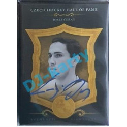 2020 OFS Síň slávy českého hokeje Josef Černý #SSCH-JČE 15/20 Black Authentic Signature Blue