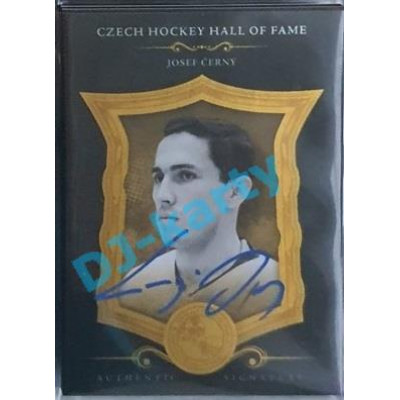 2020 OFS Síň slávy českého hokeje Josef Černý #SSCH-JČE 15/20 Black Authentic Signature Blue