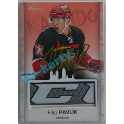 2017 OFS Mountfield Cup Filip Pavlík #9 2/4 Game Used Stick Gold Signature