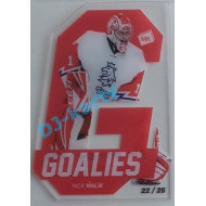 2021 MK reprezentace Nick Malík U20 #G12 22/25 Goalies Red Die-cut