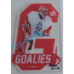 2021 MK reprezentace Nick Malík U20 #G12 22/25 Goalies Red Die-cut