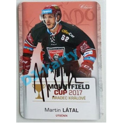 2017 OFS Mountfield Cup Martin Látal #36 2/10 Autograph Die Cut