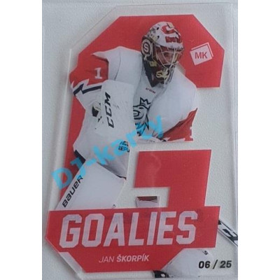 2021 MK reprezentace Jan Škorpík U19 #G13 06/25 Goalies Red Die-cut