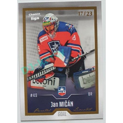 2022/23 Goal Cards Chance Liga 1. série #074 Jan Mičán Gold 17/23